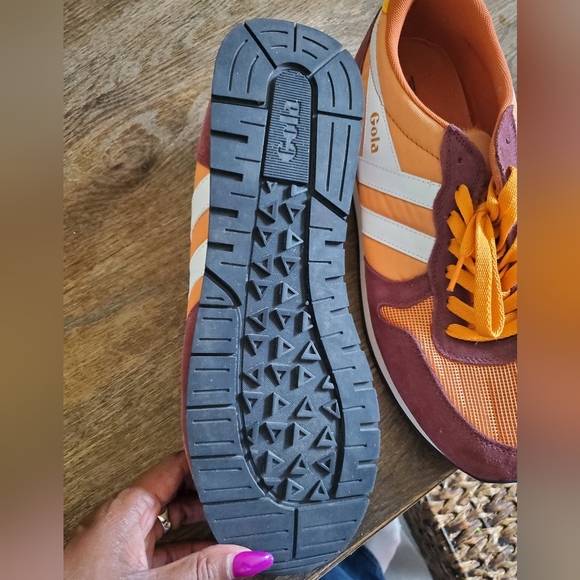 Gola Daytona Moody Orange/Burgundy/White Mens Jogger Sneakers Size 13 - Picture 6 of 7